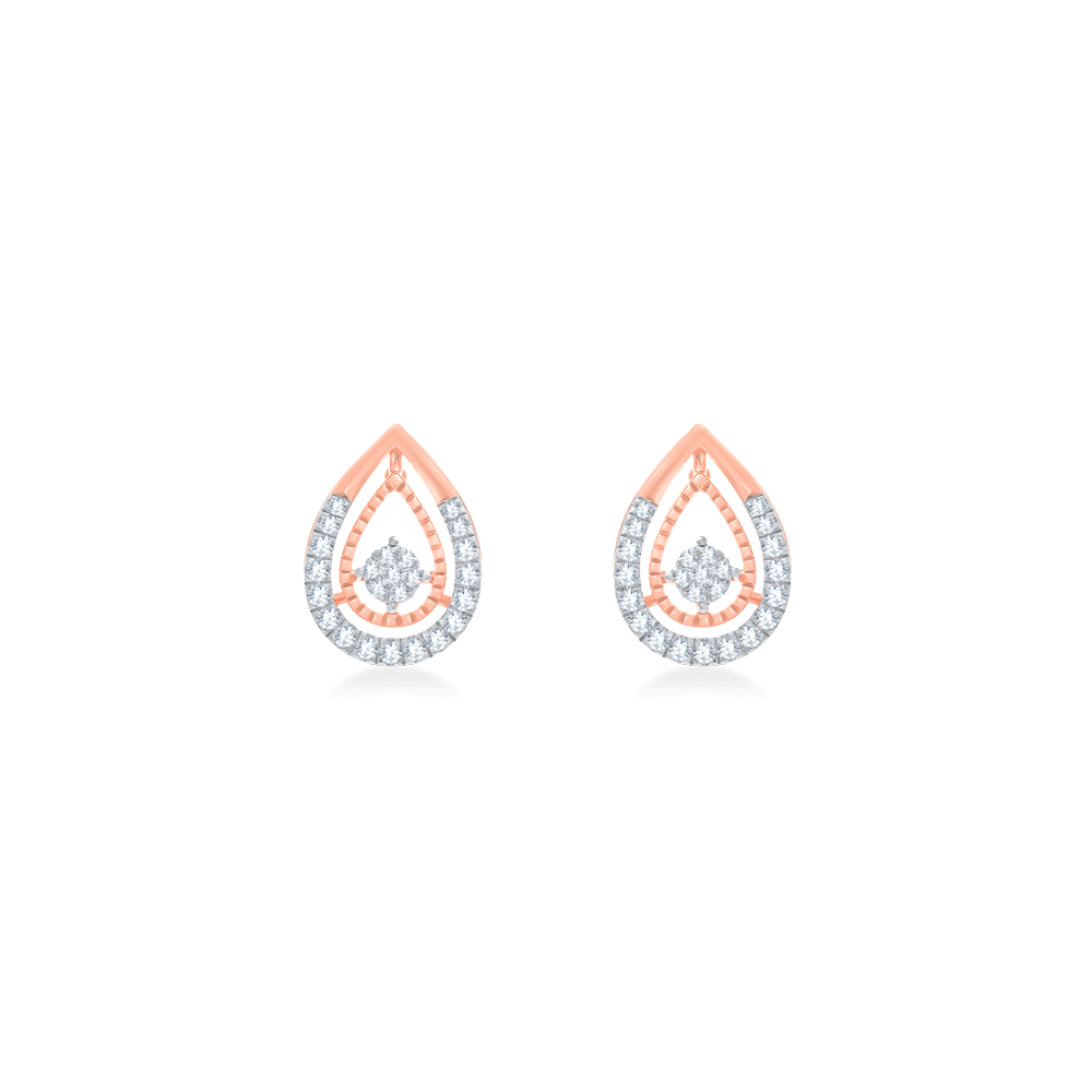 Diamond Duo Gold Earring